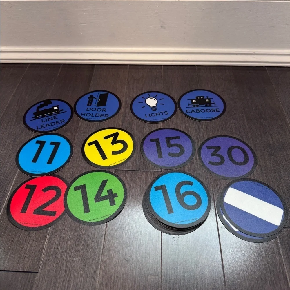 NWOT Colorful Educational Floor Number Line Leader Home School Markers for Kids